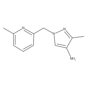 3-Methyl-1-((6-methylpyridin-2-yl)methyl)-1h-pyrazol-4-amine Structure