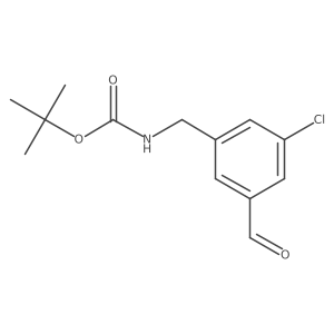 Tert-butyl 3-chloro-5-formylbenzylcarbamate结构式