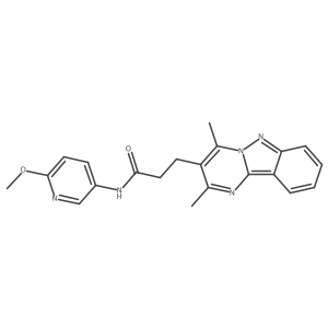 3-(2,4-dimethylpyrimido[1,2-b]indazol-3-yl)-N-(6-methoxypyridin-3-yl)propanamide Structure