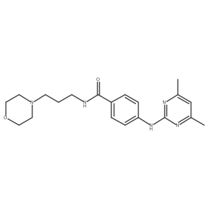 4-((4,6-dimethylpyrimidin-2-yl)amino)-N-(3-morpholinopropyl)benzamide结构式