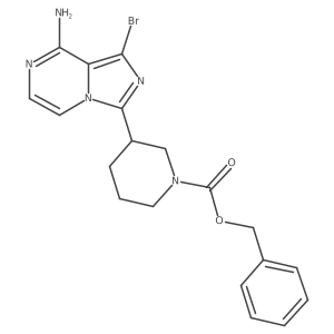 Benzyl 3-(8-amino-1-bromoimidazo[1,5-a]pyrazin-3-yl)piperidine-1-carboxylate Structure