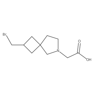 2-(2-(Bromomethyl)-6-azaspiro[3.4]octan-6-yl)acetic acid Structure