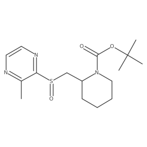 tert-Butyl 2-(((3-methylpyrazin-2-yl)sulfinyl)methyl)piperidine-1-carboxylate Structure