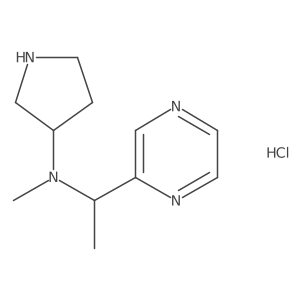 (3S)-N-methyl-N-(1-(pyrazin-2-yl)ethyl)pyrrolidin-3-amine hydrochloride结构式