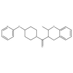 (3-Methyl-2,3-dihydrobenzo[b][1,4]dioxin-2-yl)(4-(pyridin-2-yloxy)piperidin-1-yl)methanone结构式