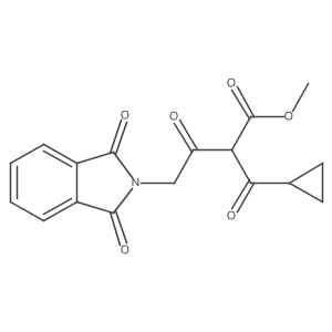 Methyl 2-(cyclopropylcarbonyl)-4-(1,3-dioxo-1,3-dihydro-2H-isoindol-2-yl)-3-oxobutanoate结构式