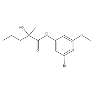 N-(2-bromo-6-methoxypyridin-4-yl)-2-hydroxy-2-methylpentanamide结构式