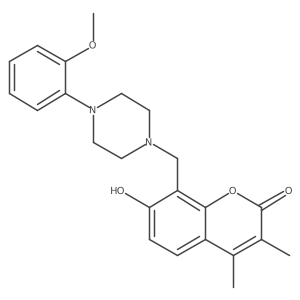 7-hydroxy-8-{[4-(2-methoxyphenyl)piperazin-1-yl]methyl}-3,4-dimethyl-2H-chromen-2-one结构式