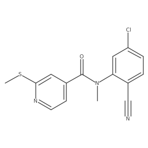 N-(5-Chloro-2-cyanophenyl)-N-methyl-2-methylsulfanylpyridine-4-carboxamide Structure