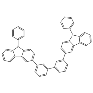 3,3'-Bis(9-phenyl-9H-carbazol-3-yl)-1,1'-biphenyl Structure