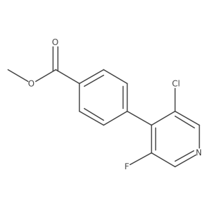 Methyl 4-(3-chloro-5-fluoropyridin-4-yl)benzoate结构式