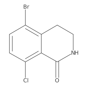 5-bromo-8-chloro-3,4-dihydroisoquinolin-1(2H)-one结构式