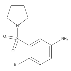 4-bromo-3-(1-pyrrolidinylsulfonyl)Benzenamine Structure