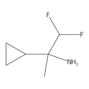 2-Cyclopropyl-1,1-difluoropropan-2-amine结构式
