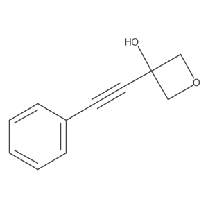 3-(Phenylethynyl)oxetan-3-ol结构式