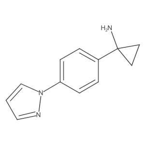 1-[4-(1H-pyrazol-1-yl)phenyl]cyclopropan-1-amine结构式