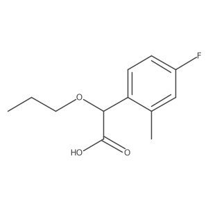 2-(4-Fluoro-2-methylphenyl)-2-propoxyacetic acid结构式