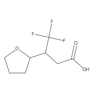 4,4,4-Trifluoro-3-(oxolan-2-yl)butanoic acid Structure