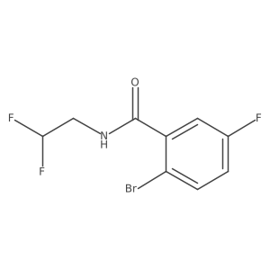 2-Bromo-N-(2,2-difluoroethyl)-5-fluorobenzamide Structure
