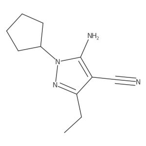 1-cyclopentyl-3-ethyl-4-cyano-5-amino-1H-pyrazole Structure
