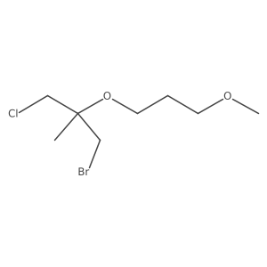 1-Bromo-3-chloro-2-(3-methoxypropoxy)-2-methylpropane结构式