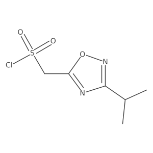 [3-(Propan-2-yl)-1,2,4-oxadiazol-5-yl]methanesulfonyl chloride结构式