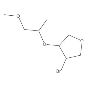 3-Bromo-4-[(1-methoxypropan-2-yl)oxy]oxolane Structure