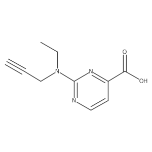 2-[Ethyl(prop-2-yn-1-yl)amino]pyrimidine-4-carboxylic acid Structure
