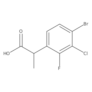 2-(4-Bromo-3-chloro-2-fluorophenyl)propanoic acid Structure