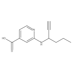 2-[(Hex-1-yn-3-yl)amino]pyridine-4-carboxylic acid结构式