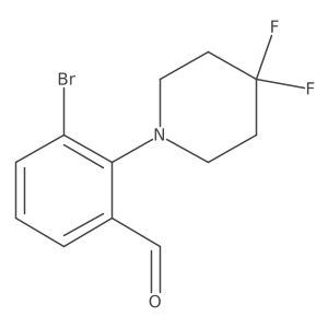 3-Bromo-2-(4,4-difluoropiperidin-1-yl)benzaldehyde结构式