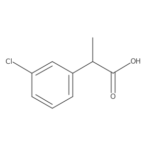 (2S)-2-(3-chlorophenyl)propanoic Acid Structure