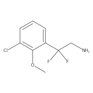 2-(3-Chloro-2-methoxyphenyl)-2,2-difluoroethan-1-amine Structure