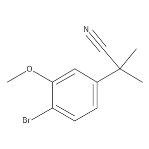 2-(4-Bromo-3-methoxyphenyl)-2-methylpropanenitrile Structure