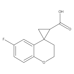 6-Fluorospiro[chroman-4,1'-cyclopropane]-2'-carboxylic acid结构式