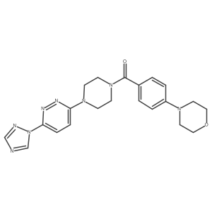 (4-(6-(1H-1,2,4-triazol-1-yl)pyridazin-3-yl)piperazin-1-yl)(4-morpholinophenyl)methanone Structure