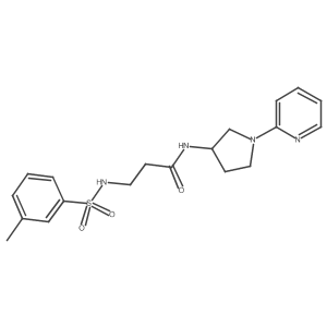 3-(3-methylbenzenesulfonamido)-N-[1-(pyridin-2-yl)pyrrolidin-3-yl]propanamide Structure