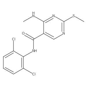 N-(2,6-dichlorophenyl)-4-(methylamino)-2-methylsulfanylpyrimidine-5-carboxamide Structure