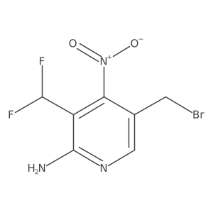 5-(Bromomethyl)-3-(difluoromethyl)-4-nitropyridin-2-amine结构式