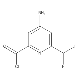 4-Amino-6-(difluoromethyl)picolinoyl chloride结构式