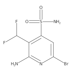 2-amino-6-bromo-3-(difluoromethyl)pyridine-4-sulfonamide结构式