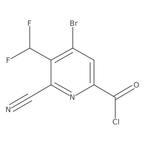 4-Bromo-6-cyano-5-(difluoromethyl)picolinoyl chloride Structure