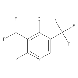 4-Chloro-3-(difluoromethyl)-2-methyl-5-(trifluoromethyl)pyridine Structure
