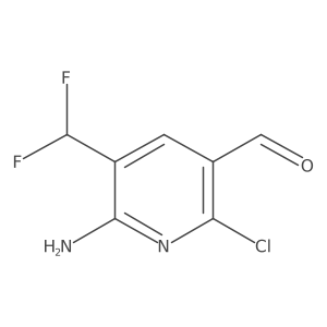 6-Amino-2-chloro-5-(difluoromethyl)nicotinaldehyde结构式