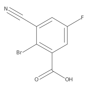2-Bromo-3-cyano-5-fluorobenzoic acid结构式