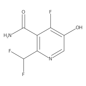 2-(Difluoromethyl)-4-fluoro-5-hydroxypyridine-3-carboxamide结构式
