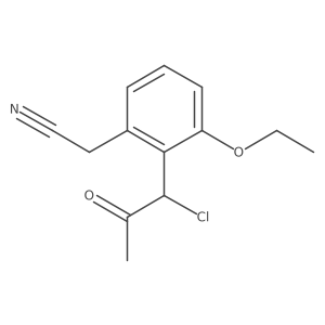 2-(1-Chloro-2-oxopropyl)-3-ethoxyphenylacetonitrile Structure
