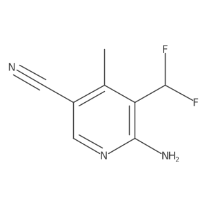 6-Amino-5-(difluoromethyl)-4-methylnicotinonitrile结构式