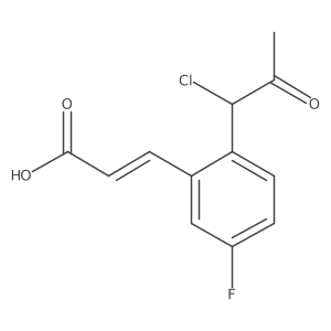 CC(=O)C(Cl)c1ccc(F)cc1C=CC(=O)O结构式