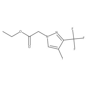 Ethyl 2-[4-iodo-3-(trifluoromethyl)-1H-pyrazol-1-yl]acetate结构式